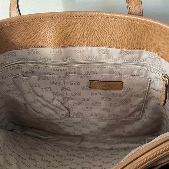 Michael Kors brown leather tote shoulder bag large - Picture 10 of 16